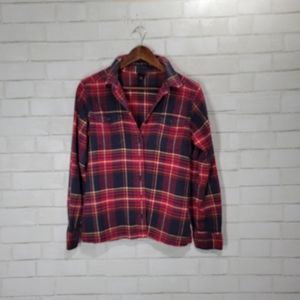 Patagonia plaid button down top